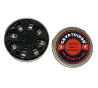 CRYPTRIDER Lot de 8 Roulements ABEC-9 Precision Skateboard 608ZZ - Acier Carbone - Rainure Profonde - Ultra Lisse, Durable pour Skateboards, Longboards & Scooters