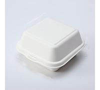 Crysdaralovebi Lot de 20/50 boîtes à bento jetables et respectueuses de l'environnement pour conserver les repas, salade, hamburger, gâteau, inscriptible (blanc, 20 pièces)
