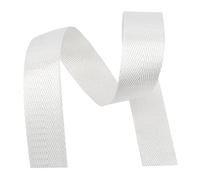 CRYSEU Ruban en sangle, Ruban de dentelle épais à chevrons, accessoires de couture for ceinture, 10 mètres/lot(White,25MM)