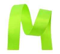 CRYSEU Ruban en sangle, Ruban de dentelle épais à chevrons, accessoires de couture for ceinture, 10 mètres/lot(Fluorescent Green,25MM)