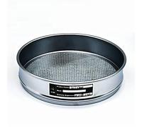 CRYSEU Tamis de Jardin, 1 Tamis horticole for Sol, Trou Rond, Tamis d'échantillonnage, Tamis de Test de Laboratoire, Couvercle galvanisé, Fond R20 cm, Ouverture 0,074-60 mm(5mm)