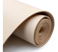 CRYSEU Tissu en cuir véritable, cuir de vachette véritable tanné végétal, jaune marron, plusieurs tailles, épaisseur de 1,0 à 4,5 mm(10x10cm,Thick 4.5mm)