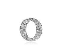 CRYSLOVE Charm Lettre de l'alphabet pour Filles Femmes Hommes Argent 925 avec Perles d’Alphabet Argentées Lettre Initiale A à Z Charms pour Collier Bracelet DIY
