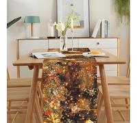 CRYSLOVE Chemin de Table de Noël 240 x 40 cm Rouge-Nappe de Table Longue,Flocons de Neige Décoration de Table de Noël Élégante pour la Maison,Fêtes,Réveillon