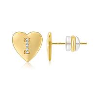 CRYSLOVE Coeur Boucles d'oreille pour Femme Fille Lettre A-Z Initiale de Prenom Bijoux Plaqué Strass Brillant avec Lettres Alphabet Cadeau de la Saint-Valentin