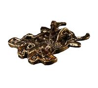 Crystal Animal Rhinestones Brooch Lapel Pin of Ox Brooches Costume Jewelry Wedding Bouquets Kit Decorations for New Year Party Brown