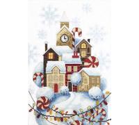 Crystal Art BT-257C Kit de broderie au point de croix Motif maison en pain d'épice