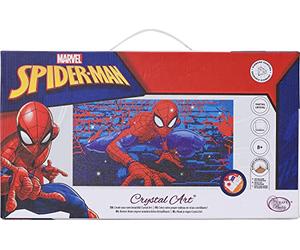 CRYSTAL ART Kit broderie à diamanter sur chassis toilé 40x22cm - Mavel Spiderman