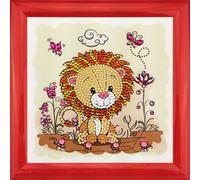 Crystal Art Kit Broderie Diamant Kids 16x16cm Lion