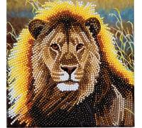 Kit Mosaïque - Crystal Art - Lion - 18 x 18 cm - Strass - Activité manuelle
