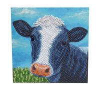 Crystal Art Kit Carte Broderie Diamant 18x18cm Vache