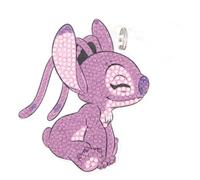 CRYSTAL ART Kit Charms pour sac à dos à diamanter - Disney Lilo et Stitch - Angel