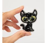 Crystal Art Kit de perles pour création de broche BP-330C Chat noir