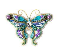 Crystal Art Kit de perles pour création de broche papillon BP-344C