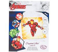 Carte Crystal Art à diamanter - Ironman - 18 x 18 cm Multicolore G