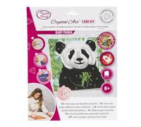 CRYSTAL ART Kit Diamond Painting Dès 8 Ans - Activité DIY Adulte, Enfant - Carte à Diamanter 18 x 18 cm - Bébé Panda - Avec Cristaux, Stylet et Accessoires - Cadeau Créatif