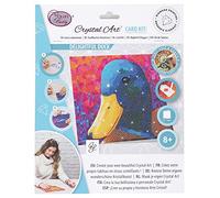 CRYSTAL ART Kit Diamond Painting Dès 8 Ans - Activité DIY Adulte, Enfant - Carte à Diamanter 18 x 18 cm - Canard - Avec Cristaux, Stylet et Accessoires - Cadeau Créatif