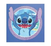 CRYSTAL ART Kit Diamond Painting Dès 8 Ans - Activité DIY Adulte, Enfant - Carte à Diamanter 18 x 18 cm - Stitch - Avec Cristaux, Stylet et Accessoires - Cadeau Créatif
