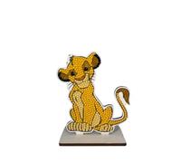 Crystal Art - Kit Figurine à Diamanter - Activité Manuelle de Création et Ludique - Adulte et Enfant - Décoration Scintillante aux Couleurs Assorties - Disney Le Roi Lion - Simba