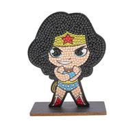 CRYSTAL ART Kit complet de figurine en bois à diamanter et à collectionner - DC Comics - Wonder Woman