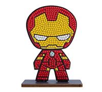Kit DIY Crystal Art - Crystal Art - Figurine Iron Man - 11 cm - Support en bois - Pour enfants à partir de 8 ans