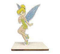 CRYSTAL ART Kit complet de figurine en bois à diamanter et à collectionner - Peter Pan - La Fée Clochette