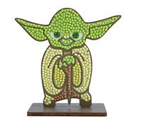 CRYSTAL ART - Kit Figurine à Diamanter - Activité Manuelle de Création et Ludique - Adulte et Enfant - Décoration Scintillante aux Couleurs Assorties - Star Wars - Yoda