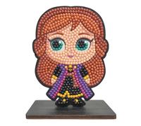 CRYSTAL ART - Kit Figurine à Diamanter - Activité Manuelle de Création et Ludique - Adulte et Enfant - Décoration Scintillante aux Couleurs Assorties - Disney La Reine des Neiges - Anna