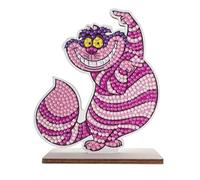 CRYSTAL ART - Kit Figurine à Diamanter - Activité Manuelle de Création et Ludique - Adulte et Enfant - Décoration Scintillante aux Couleurs Assorties - Disney - Le Chat de Cheshire