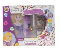 CRYSTAL ART - Kit Journal Intime à Diamanter - Incluant : Carnet avec Cadenas, 2 Clés, Gabarit Adhésif Numéroté, Stylet, Strass Scintillants - Disney Princesse - Rayponce