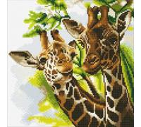 Crystal Art Kit Tableau Broderie Diamant 30x30cm Girafes