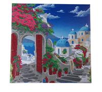 Crystal Art Kit Tableau Broderie Diamant 30x30cm Paysage Grec