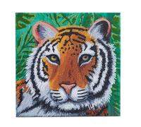 Crystal Art Kit Tableau Broderie Diamant 30x30cm Tigre Dans La Jungle
