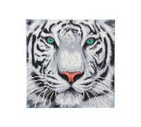 CRYSTAL ART Kit tableau broderie diamant 30x30cm Tigre des neiges