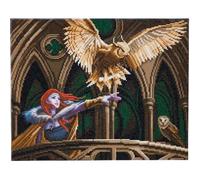 CRYSTAL ART - Kit Tableau Broderie Diamant sur Chassis Toilé - Activité Manuelle de Peinture - Loisirs Créatifs - Adulte et Enfant - Anne Stokes Envolée - Format : 40 x 50 cm