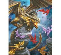 Crystal Art Kit Tableau Broderie Diamant 40x50cm Anne Stokes Dragons