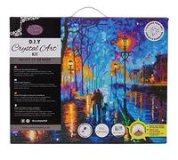 CRYSTAL ART - Kit Tableau Broderie Diamant sur Chassis Toilé - Activité Manuelle de Peinture - Loisirs Créatifs - Adulte et Enfant - Thème : Afremov Nocturne - Format : 40 x 50 cm