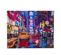 CRYSTAL ART - Kit Tableau Broderie Diamant sur Chassis Toilé - Activité Manuelle de Peinture - Loisirs Créatifs - Adulte et Enfant - Thème : New-York - Format : 40 x 50 cm
