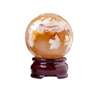 Crystal Ball Cherry Blossom Agate raw Stone ore Mark Home Decoration,45~50mm