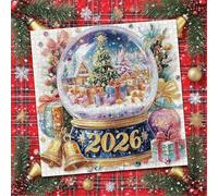 Crystal Ball Christmas 1000 Pieces, 2026 Christmas Game, Paper Art Craft Games Jigsaw for Home Family Activity Men Femmes Femme Débutant