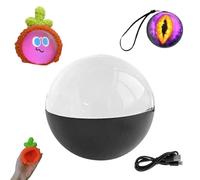 Crystal Ball Digital Display, 3D Crystal Ball Ultrasound, 2.7" Memory Light Globe Sphere with Electronic Display Sound, Digital Photo Album-DIY Video Player(Black)