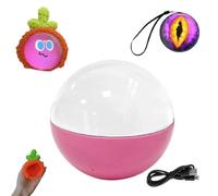 Crystal Ball Digital Display, MorpheOrb 3D Crystal Ball Ultrasound, 2.7" Memory Light Globe Sphere with Electronic Display Sound, Digital Photo Album-DIY Video Player(Pink)