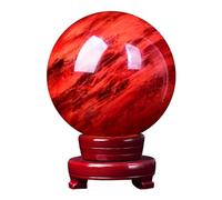 Crystal Ball Natural Red Crystal Ball Ornements Cinnabar Feng Shui Desktop Ornaments Office Bure
