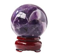 Crystal Ball of Stone Sphere for Decoration,Purple,55~60mm