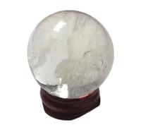 Crystal Ball Ornaments raw Stone Polished Various Materials Living Room Office Home Relocation,Clear Quartz