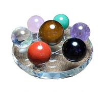 Crystal Ball Sept Star Array Obsidian Crystal The Office Decor Tabscape Decor Chakra Mineral Starter Set Textured Crystal Ball 7 Chakra Crystal Ball Crystal Ball Statue Gem, L