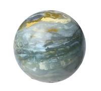 Crystal Ball, Sky Blue Ball with Wood Stand Gemstone Sphere, Polished Gemstone Balls for Decoration Fengshui,60~70mm