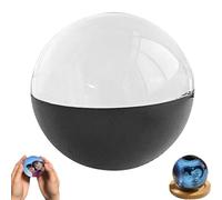 Crystal Ball Video Player, 2.7in 3D Crystal Ball DIY Personalized Display Sphere, Personalized LED Photo & Video Sphere, Memory Spheres for Family Moments, Anniversary, Couples, Pets (Black)