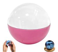 Crystal Ball Video Player, 2.7in 3D Crystal Ball DIY Personalized Display Sphere, Personalized LED Photo & Video Sphere, Memory Spheres for Family Moments, Anniversary, Couples, Pets (Pink)