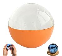 Crystal Ball Video Player, 2.7in 3D Crystal Ball DIY Personalized Display Sphere, Personalized LED Photo & Video Sphere, Memory Spheres for Family Moments, Anniversary, Couples, Pets (Orange)